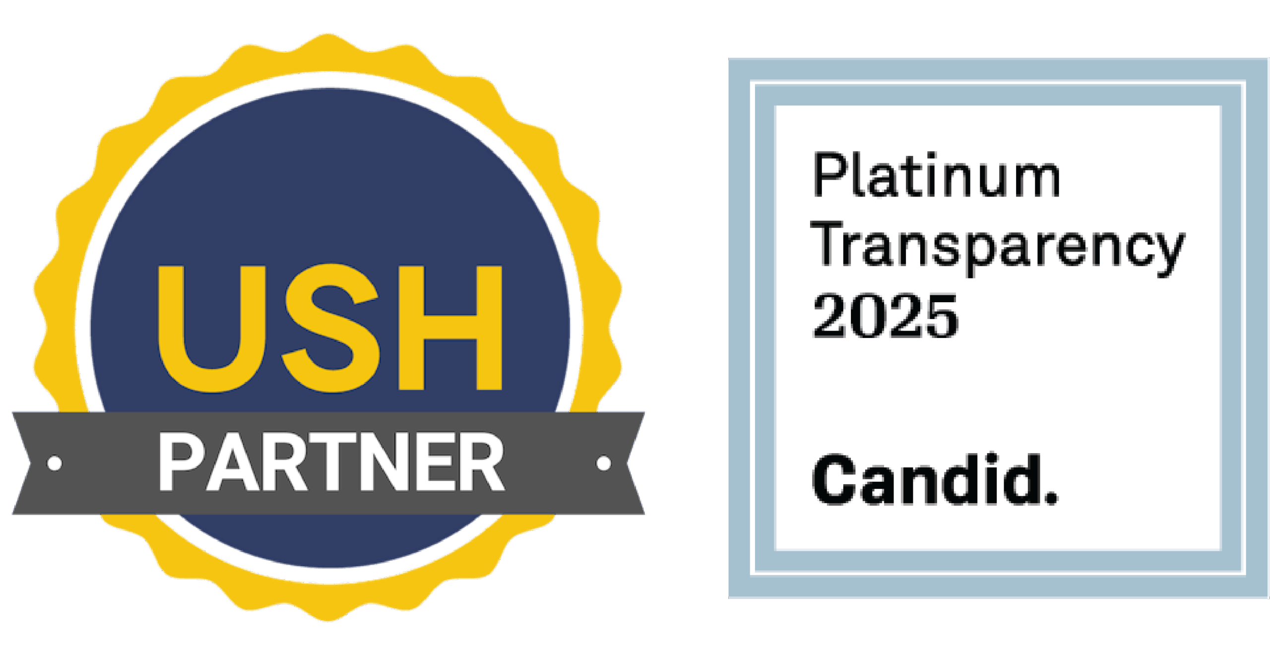 USH Partner Logo and Logo for Candid Platinum Transparency 2025