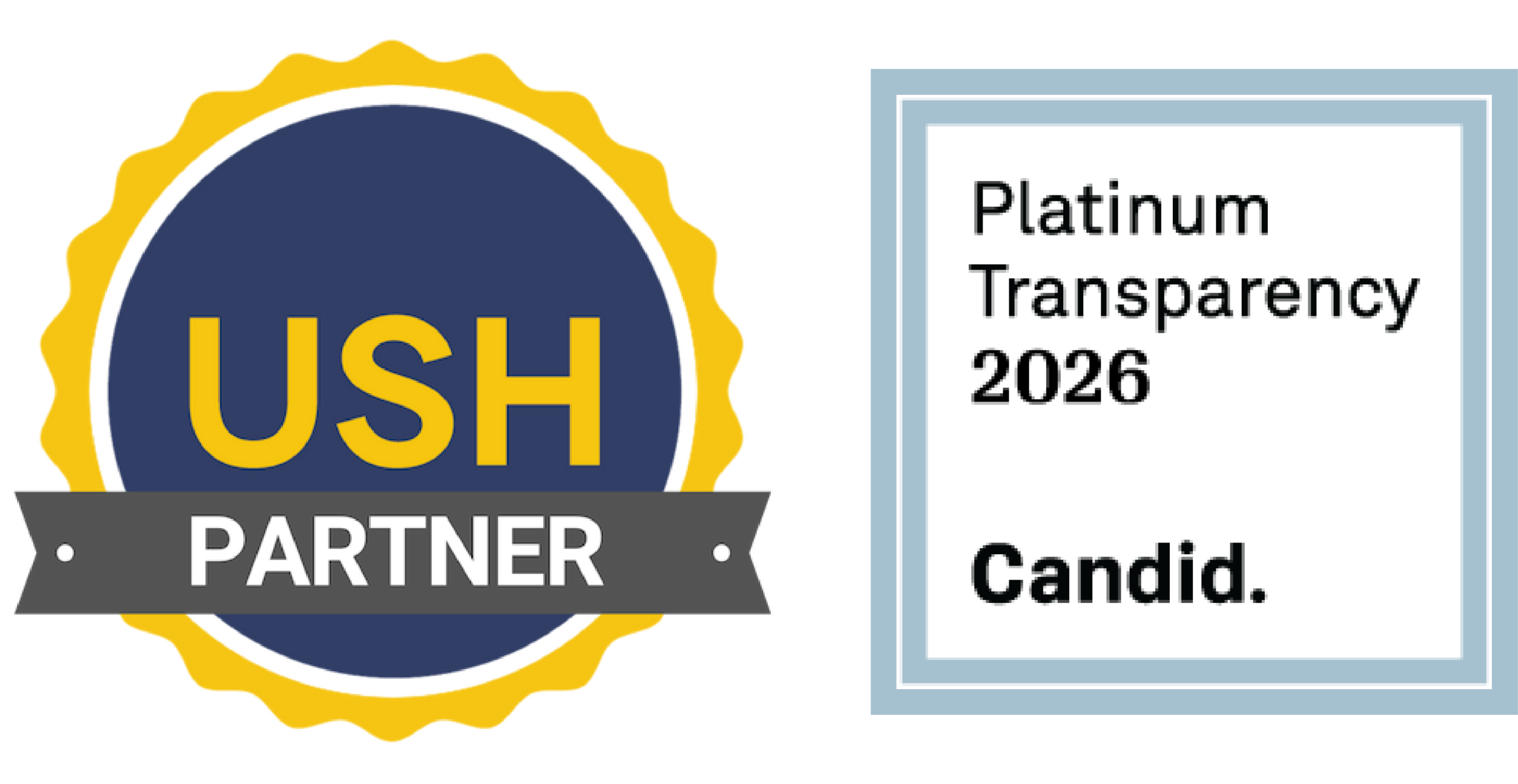USH Partner Logo and Candid Platinum Transparency Logo for 2026