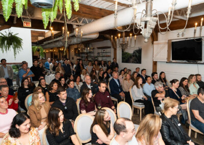 Photos from the Usher Syndrome Society's Cocktail and Conversations with USH in Chicago, which took place at Blue Door Farm Stand.