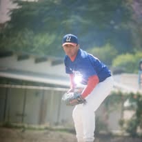 Brendan pitching in high school