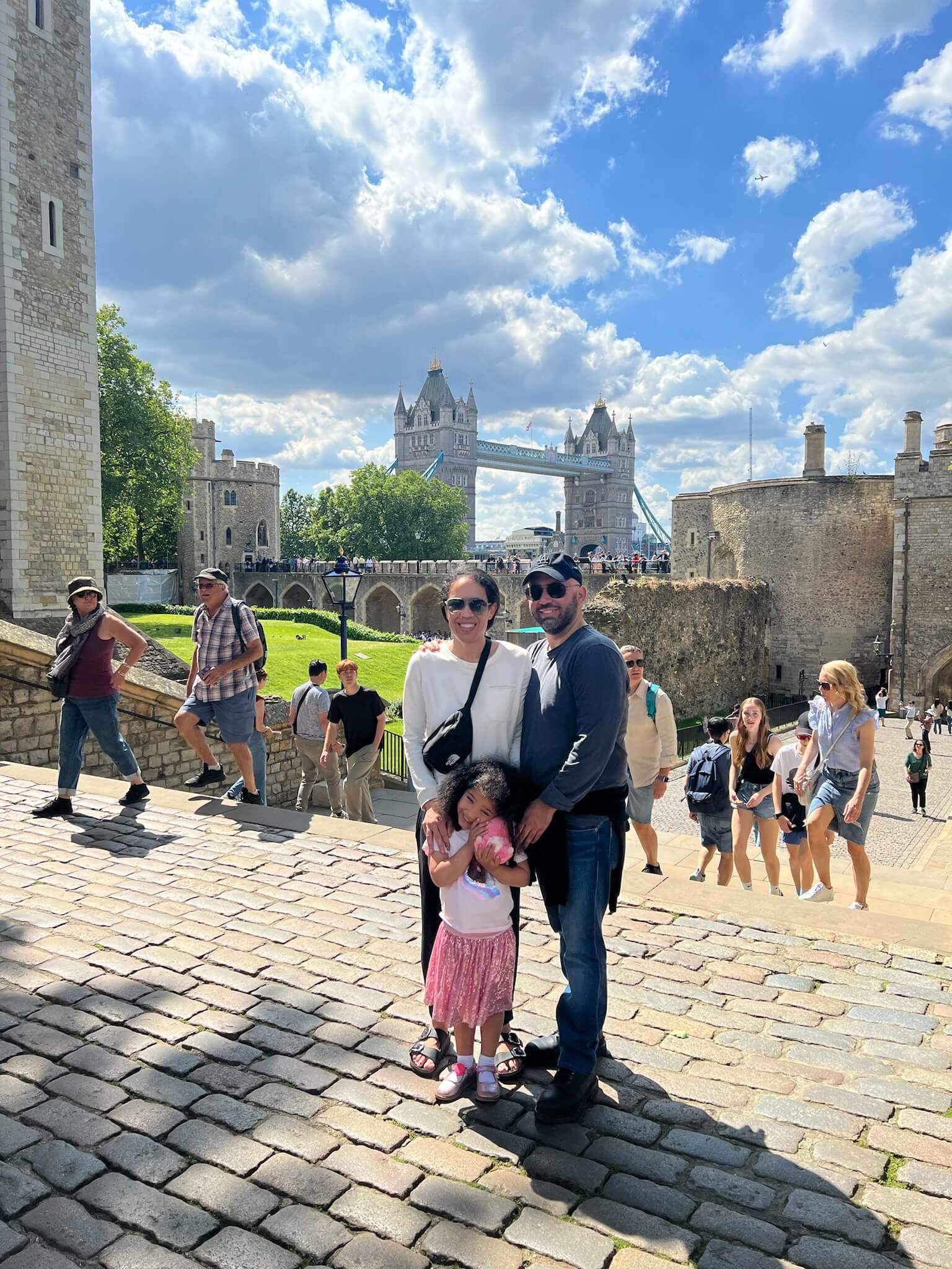 Family Picture of Brendan, his wife and daughter in London in 2024