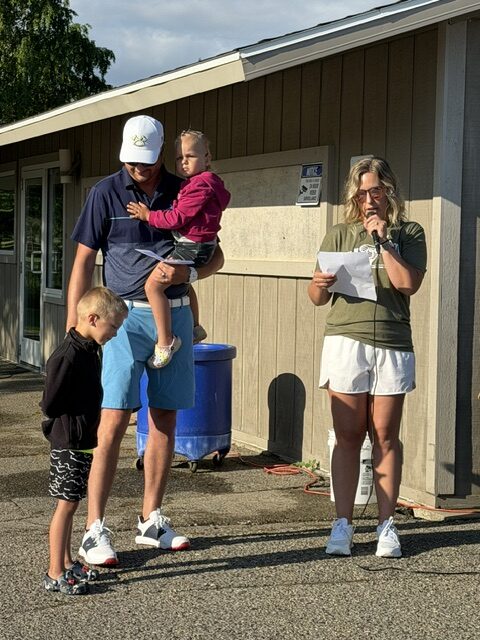 The Schut family speaking at the 2026 Grand Rapids Open - Golf for a Cure