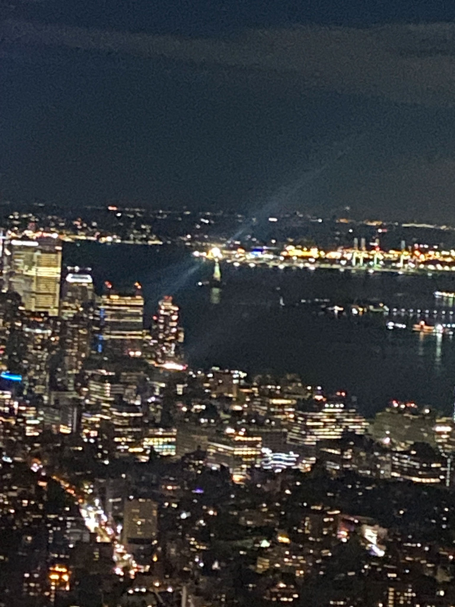 Taken from the Empire State Building balcony while in New York with his band The Mendenhall Experiment to accept an award at the Daniel’s Music Foundation awards show, this photo captures the Statue of Liberty out in the water, which Nathan Stockton snapped to confirm its location since he wasn't entirely sure he could see it.<br />
