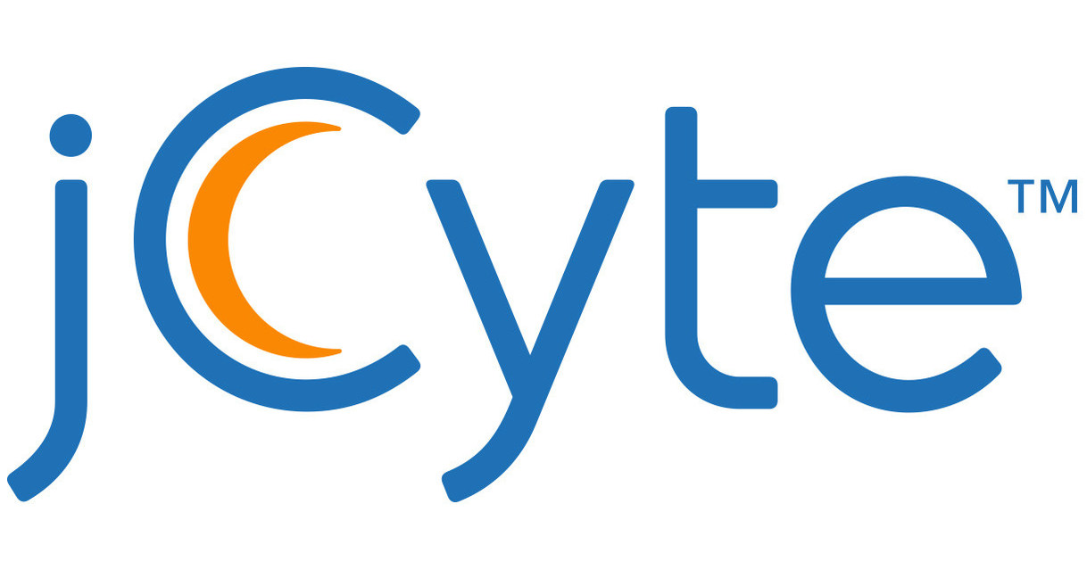logo for jCyte in blue and orange
